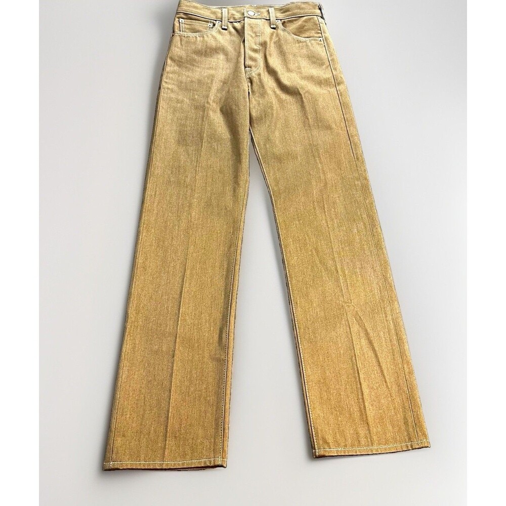 Levi’s 501 Original Fit Jeans Mens 31x32 Brown Khaki Button Fly Straight Leg